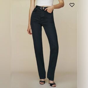 Reformation Cynthia High Rise Straight Long Jeans Size 25